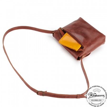  Кожаная сумка "Калифорния Нью" (коньяк)